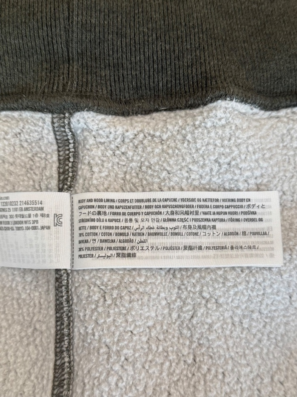 Abercrombie & Fitch Men's Small Olive Green Oversized Soft A&F Essentials Hoodie - Picture 6 of 7